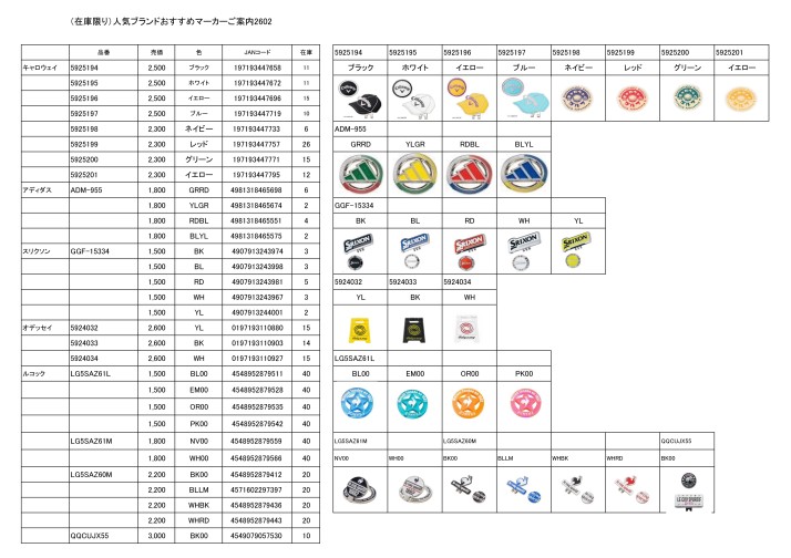 （在庫限り）人気ブランドおすすめマーカーご案内2602